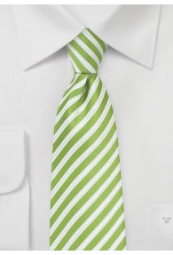 Herrenkrawatte Business-Streifen grün weiß