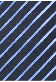 Streifenmuster-Krawatte Überlänge dunkelblau taubenblau