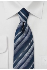 XXL-Krawatte ausgefallene Streifen silber