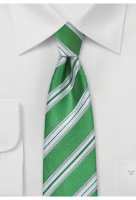 Krawatte schmal geformt Streifenmuster waldgrün