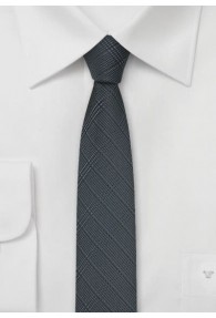 Krawatte schmal Karo-Oberfläche anthrazit
