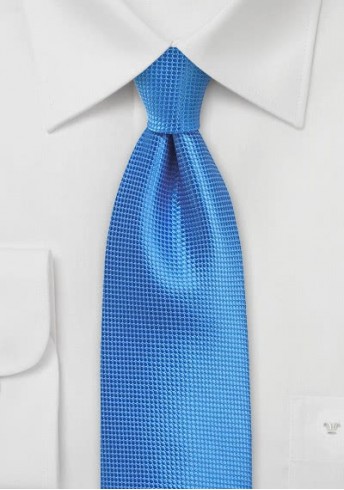 Krawatte einfarbig blau strukturiert