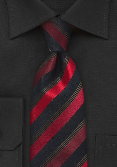 Sicherheits-Krawatte Streifen schwarz rot