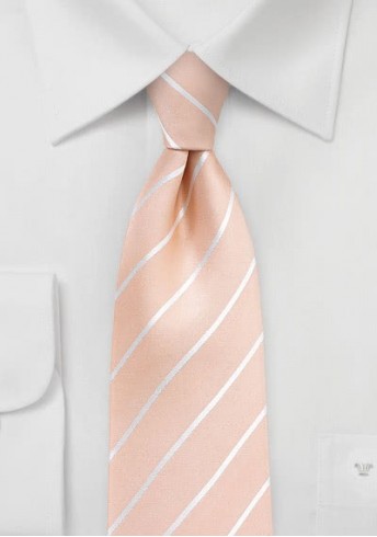 Krawatte Business-Linien lachsfarben