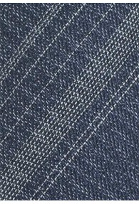 Kravatte Seide Woll-Look dunkelblau