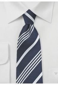 Krawatte nachtblau  Streifendessin