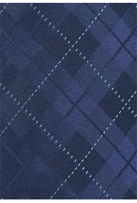 Krawatte Karo-Pattern navy