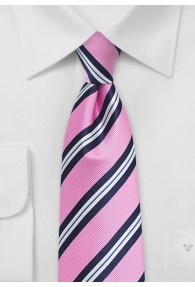 Krawatte gestreift rosa navy