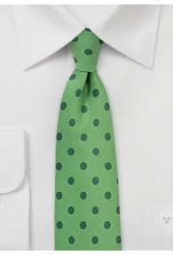 Krawatte grob tupfengemustert waldgrün dunkelgrün