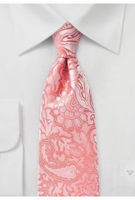 Modische Krawatte im Paisley-Stil erdbeerrot
