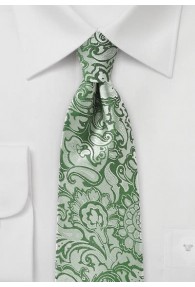 Stylische Krawatte im Paisley-Stil dunkelgrün