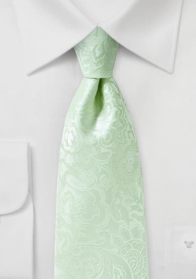 Markante Krawatte im Paisley-Look blassgrün