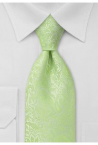 Modische Krawatte Jungens hellgrün Ranken