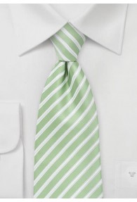 Krawatte Kinder Streifendesign blassgrün