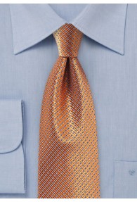 Krawatte Waffelmuster orange