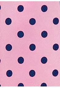 Stecktuch große Punkte rosa navyblau