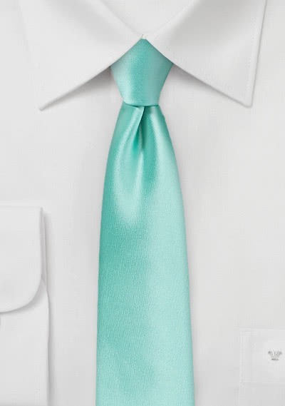 Schmale Krawatte in mint/türkis