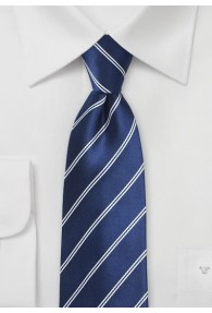 XXL-Krawatte Streifenmuster navyblau