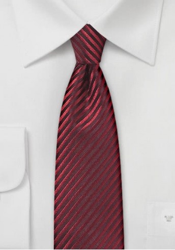 Krawatte schmal geformt mittelrot
