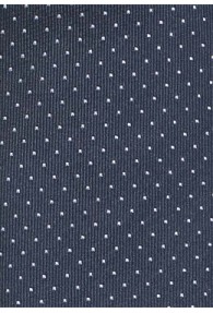 Krawatte schlank Punkt-Muster navy weiß