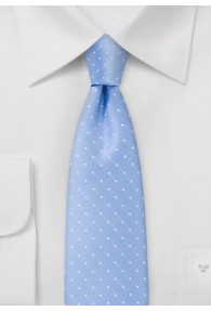 Krawatte schmal geformt Punkte eisblau