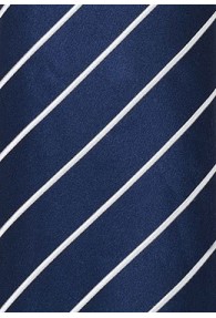 Clip-Krawatte Streifenmuster navy perlweiß