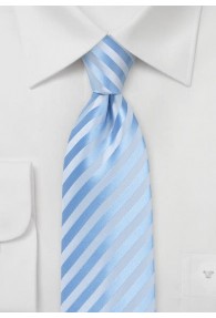 Fertig gebundene Krawatte himmelblau Streifen-Struktur
