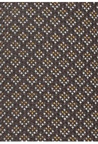 Krawatte Gitter-Pattern schokoladenbraun