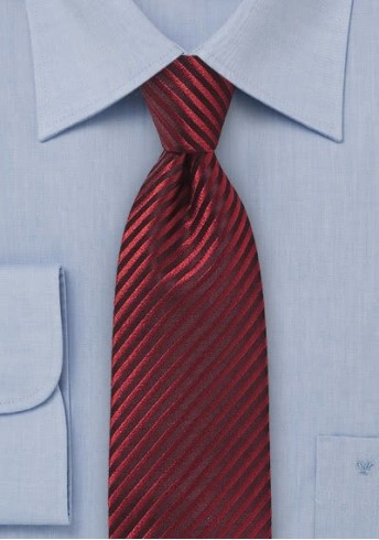 XXL-Krawatte rot Lamellen-Struktur