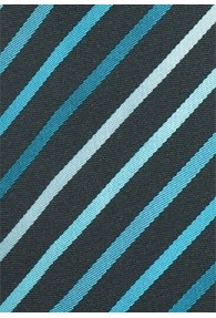 XXL-Krawatte Streifendessin tintenschwarz aqua