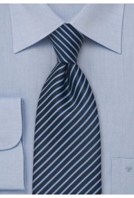 Krawatte Kinder Streifenmuster eisblaublau eisblau