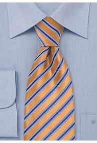 Krawatte Kinder Streifendessin orange weiß