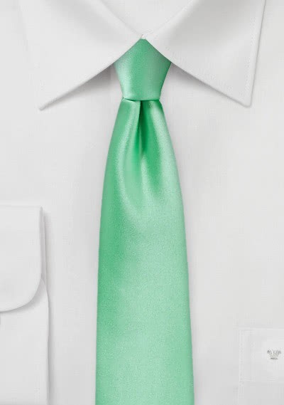 Krawatte schmal unifarben mintgrün