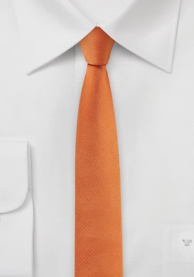 Krawatte extra schmal geformt orange