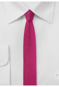 Krawatte extra schlank dunkelrosa