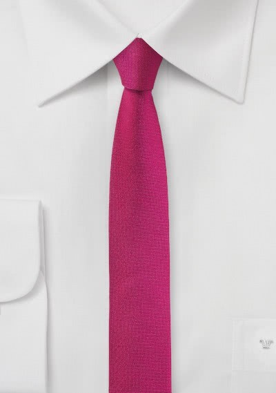 Krawatte extra schlank dunkelrosa