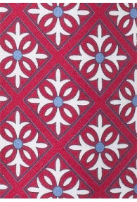 Rote Krawatte mit Karo-Ornament-Pattern