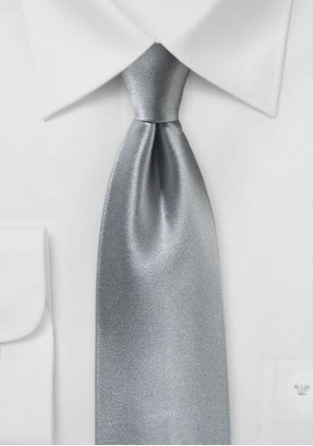 Krawatte Satinglanz silbergrau
