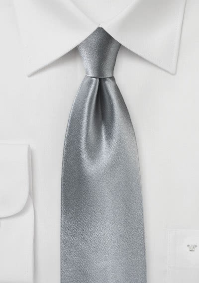 Krawatte Satinglanz silbergrau