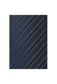 Businesskrawatte schlank Streifen-Struktur dunkelblau