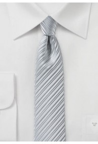 Krawatte schmal geformt Linien-Oberfläche silber