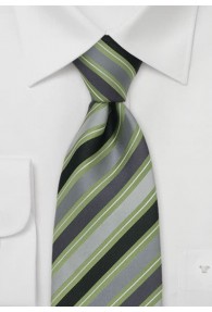 Gummizug-Krawatte grün / silber