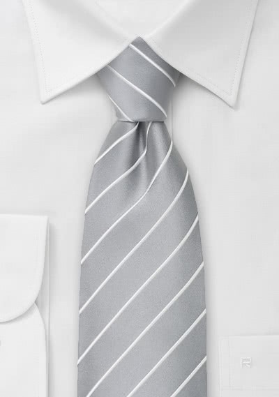 Elegance Kinder-Krawatte silber