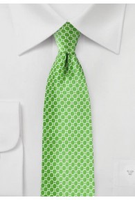 Krawatte Netz-Dekor Retro signalgrün