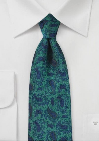 Krawatte aqua blau Tropfenmotive