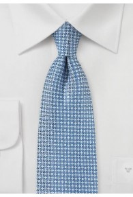 Krawatte Kästchen-Struktur hellblau schneeweiß