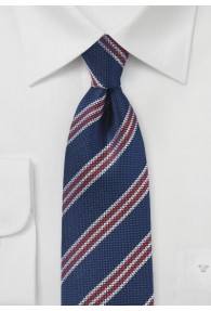 Krawatte klassisch gestreift dunkelblau