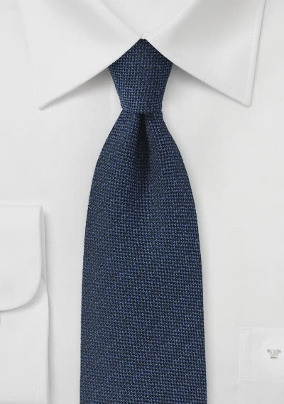 Krawatte Tweed-Look ultramarinblau