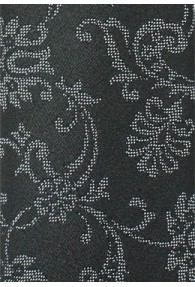 Blumenmuster-Krawatte tintenschwarz