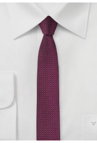 Extra schlanke Krawatte strukturiert  magenta